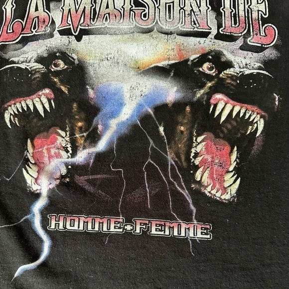 Homme+Femme Madison Dog Tee Black Size Medium - Picture 13 of 13